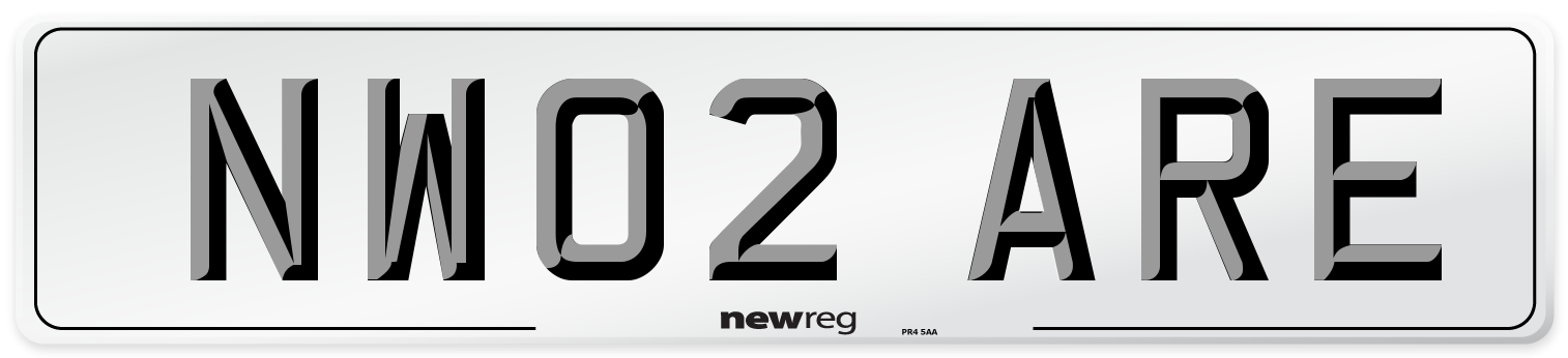 NW02 ARE Number Plate from New Reg